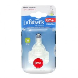 Dr. Brown's Narrow Silicone Nipple 2 Pack - Level...